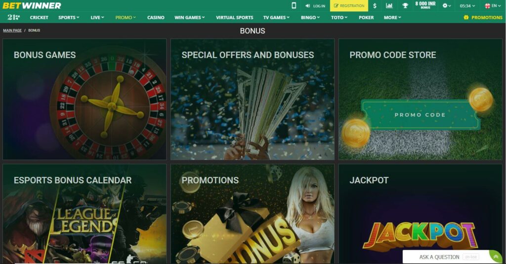 Bonus Offering & Promotions at Betwinner