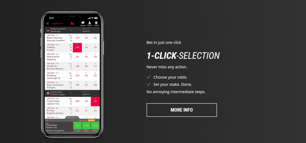 Neo.bet 1 Click Selection - SportsBettingMarkets.com