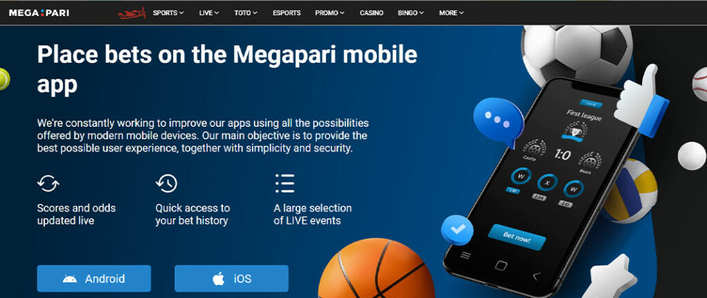 Mobile App MegaPari - SportsBettingMarkets.com