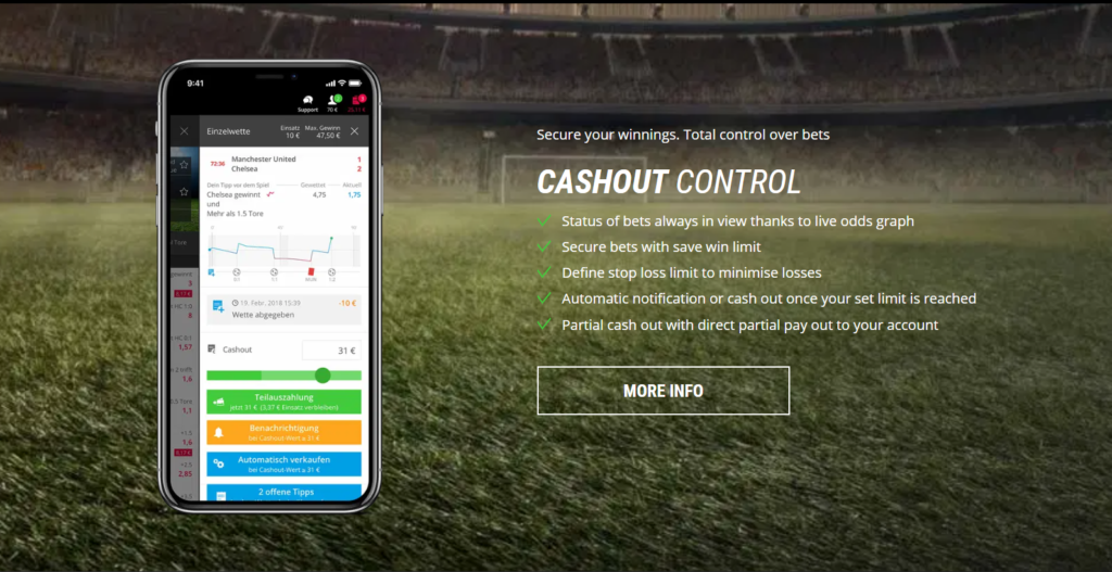 Neo.bet Cashout control - SportsBettingMarkets.com