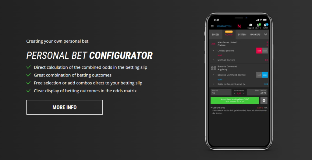Neo.bet Personal Bet Configurator - SportsBettingMarkets.com