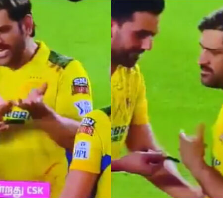 MS Dhoni and Deepak Chahar share a cute moment on the field, video goes viral