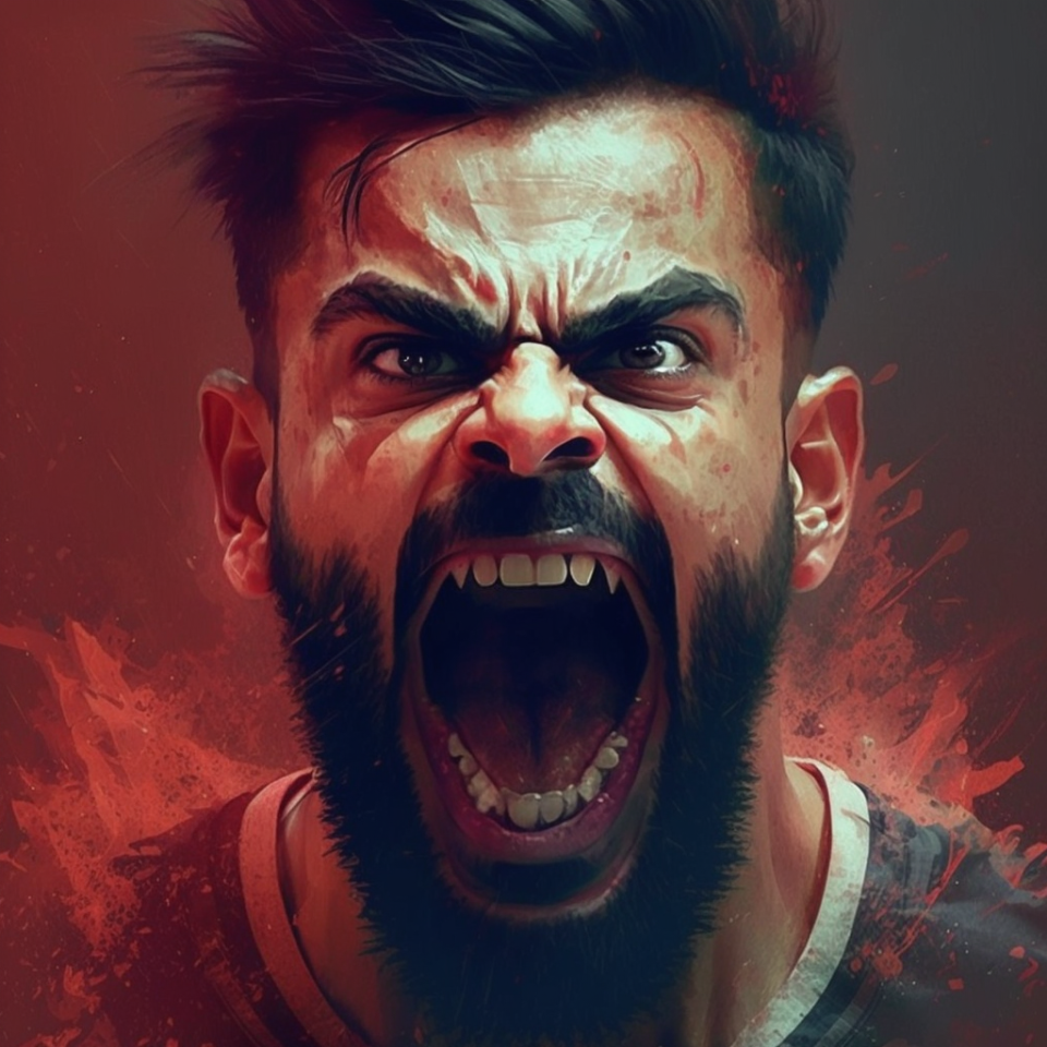 Angry Virat Kohli