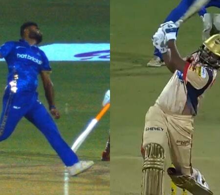 Watch: The Most Expensive Ball in Cricket, Abhishek Tanwar Concedes 18 Runs in 1 Delivery