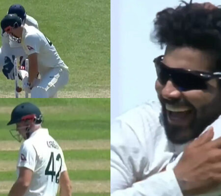 Watch: Cameron Green gets out in a bizarre way off Ravindra Jadeja’s bowling