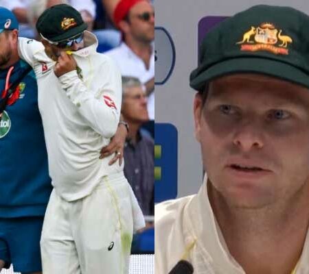 Steve Smith gives an update on Nathan Lyon’s injury