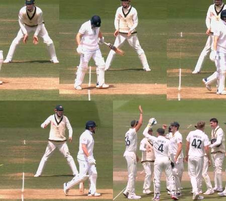 Ashes in Flames: A Fiery Controversy Ignites as the Umpire’s Finger Falls for Johnny Bairstow