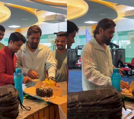 WATCH | Fitness Goals and Birthday Roles: Inside MS Dhoni’s Cake Cutting Party with Gym Pals