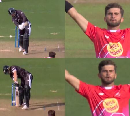 WATCH | Afridi’s Thunderous Start: Twin Wickets in Opening Over Rattle Manchester Originals