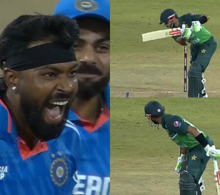 WATCH | Stunning Delivery by Hardik Pandya Claims the Wicket of Pakistan’s Captain Babar Azam