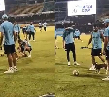 WATCH | ‘Pawsitive’ Preparations: Kohli’s Adorable Playdate with a Puppy Steals Hearts Ahead of India vs. Pakistan Clash in Asia Cup 2023