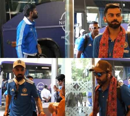 WATCH | Rohit Sharma’s Squad Arrives in Ahmedabad for Marquee India vs. Pakistan Showdown