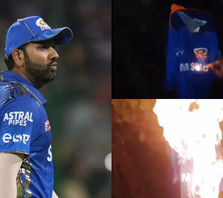 Outrage Spreads: Mumbai Indians Fans Burn Jerseys over Hardik Pandya’s Captaincy