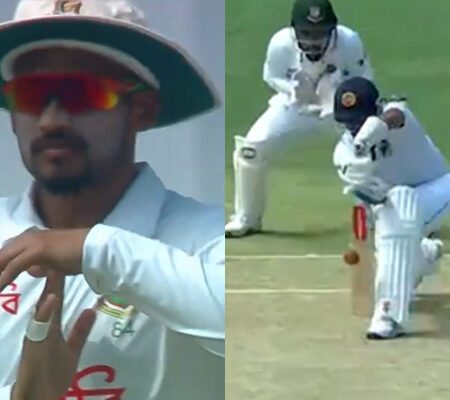 WATCH | Najmul Hossain Shanto’s Blunder; Appeals for a Hilarious LBW Review During Bangladesh vs Sri Lanka Test