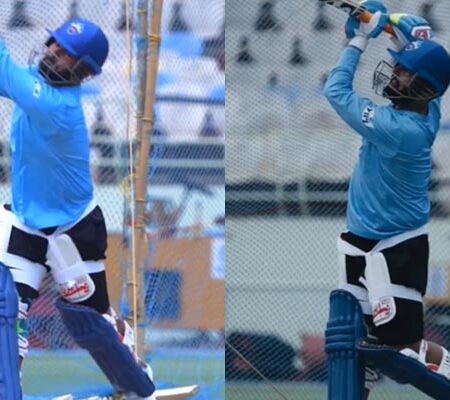 Rishabh Pant Impresses DC Assistant Coach Pravin Amre with His ‘Vintage’ Bat Swings Ahead of IPL 2024