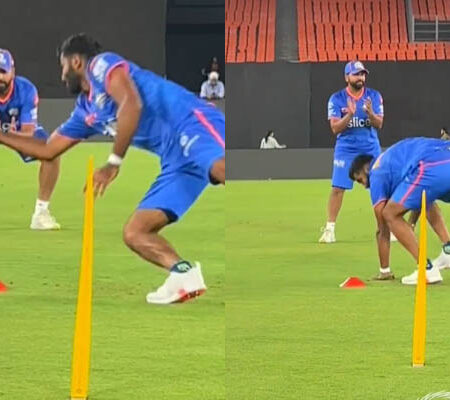 WATCH | Jasprit Bumrah’s Athletic Catch Wows Rohit Sharma During MI Practice Session Ahead Of IPL 2024
