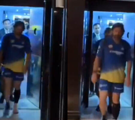 WATCH | Concerns Mount for CSK: Viral Clip Shows MS Dhoni Limping, Fans Anxiously Await Updates