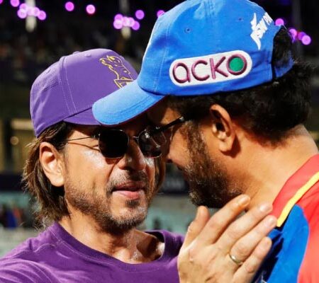 WATCH | Shah Rukh Khan Surprises Sourav Ganguly With a Heartwarming Hug After KKR vs DC Match