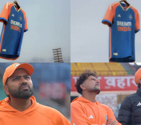 WATCH | Team India Unveils New Jersey for T20 World Cup 2024; Rohit Sharma Reacts